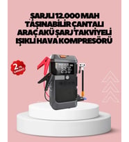 Araç İçin 4 Fonksiyonlu Akü Takviye Ve Lastik Şişirme Cihazı