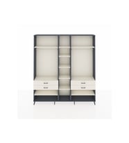 Arges Dolap 11 Raflı 4 Çekmeceli 2 Askılı 220x30x243 Antrasit-Aytaşı/Aytaşı