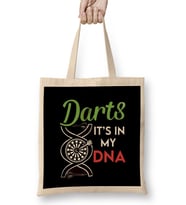 Darts In My DNA Dart Player Arrow Bullseye Pub Sports Target Bez Çanta Uzun Saplı