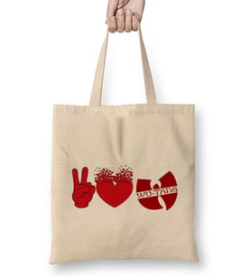 Wutang Peace And Love WuTang Clan Bez Çanta Uzun Saplı