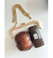 Metalik Rafya Ve Supra İpli Kit (Kahverengi)