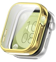 Huawei Watch Fit 3 için Kılıf 360 Full Round Soft Silicone Gold [Watch Fit 3 ile Uyumlu Kılıf - Gold]