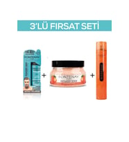 Fontenay Pudra Toz Wax Mavi 20gr + Face And Body Scrub Çilekli 350ml +Saç Spreyi 400ml 3'Lü Set