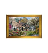 Manzara Temalı Kanvas Tablo 80 x 110 cm Gold Çerçeve