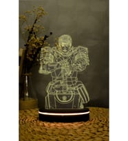 3D Led Lamba, 16 Renkli Dekoratif Anime Gece Lambası (Krem)
