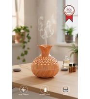 Hava Nemlendiricisi Led Işıklı Flower Ultrasonik 300 ML H15 Ahşap (Bej)