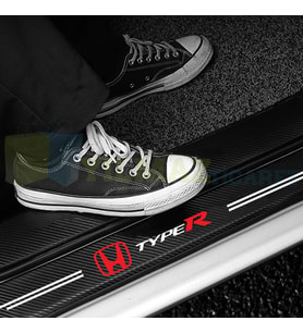 Honda Typer Arma Karbon Kapı Eşiği Koruma Araba Etiket Oto Sticker Yapıştırma 4 Parça