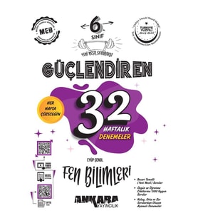 6. Sınıf Güçlendiren 32 Haftalık Fen Bilimleri Kazanım Denemeleri Ankara Yayıncılık