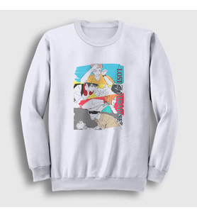Presmono Unisex Beyaz Lost In Paradise V2 Jujutsu Kaisen Sweatshirt 351950tt