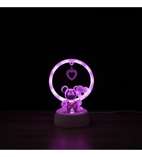ÜçKol Ticaret  Işıklı I Love You Ayıcık (Mor)