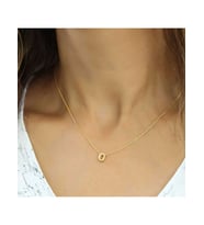 Gümüş Gold 3 Boyutlu Harf O Kadın Kolye CSR2183764