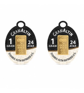 AgaKulche 1 gr 2 Adet 995 24 Ayar İAR Külçe Altın