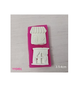 YY0491 Minik Ev Ve Perdeli Pencere Silikon Kalıp