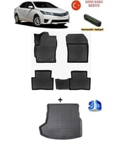 Toyota Corolla 2013-2018 Yılları Arası Uyumlu 3D Havuzlu Paspas ve Bagaj Havuzu Seti ASMA KOKU VE NUMARATÖR HEDİYELİ