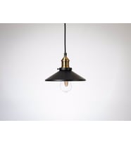 RİOLİGHT RETRO TEKLİ METAL SARKIT AVİZE ŞAPKA ÇAPI: 22CM (Siyah)