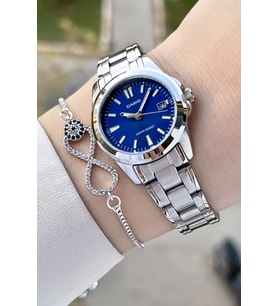 Casio CSISTE154 Kadranı Lacivert Kordonu Gümüş Renk Kadın Kol Saati