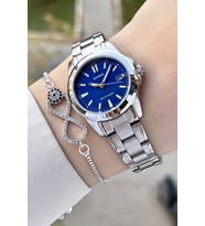 Casio CSISTE154 Kadranı Lacivert Kordonu Gümüş Renk Kadın Kol Saati
