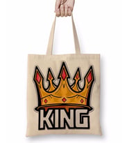 King Taç Bez Çanta Uzun Saplı