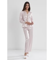 Saten Dantelli Pijama Takımı  (Pudra)