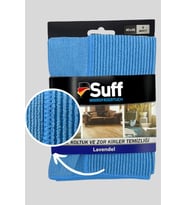 Suff Lavanta Orta Hassas Yüzey Tırtıklı Mikrofiber Bez / Sihirli Bez / halı-koltuk (40x40cm)