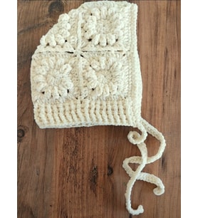 Bebek Şapkası, Örgü Bebek Beresi, El Yapımı Kışlık Bebek Başlığı, Kemzey Handmade Giyim (Krem)