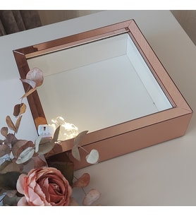 25X25 ROSE KAPLI LEDLİ DERİN ANI ÇERÇEVESİ! ÖZEL GÜN ÇİÇEKLERİNİZ İÇİN