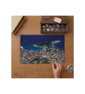 Kuş Bakışı Şehir Manzarası- Sahil Tasarımı 240 parça Ahşap Puzzle Ahşap Kutuda MP00942