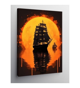 Kanvas Tablo Gün Batımı Gemisi 100 X 140 Cnvsdkey-124878-100-140