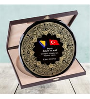 Kişiye ve Kurumlara Özel - Deri Kutulu Özel Figürlü Kristal Plaket