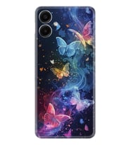 Samsung Galaxy A06 Kılıf Boutique Baskılı Resimli Neon Kelebekler Pcode -092