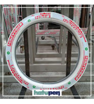 100 cm Çapında Sabit Tipte Yuvarlak Pimapen Pencere - Beyaz (Camsız-Çift Cam Çıtalı)