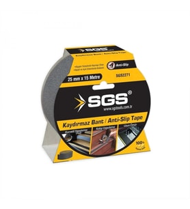 Mey İthalat® Sgs 2271 Siyah Kaydırmaz Bant 25 mm 15 Metre