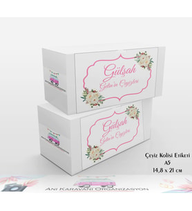 Çeyiz Kolisi Etiketi / A5 - 10 Adet