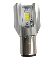 Carub BA20D Dc 12-60 V 6500K Cob LED Motosiklet Far Ampul Beyaz Uzun/Kısa