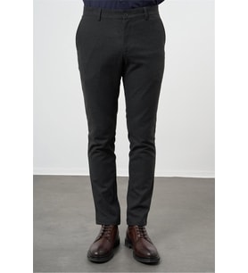 Siyah Esnek Yandan Cepli Casual Slim Fit Chino Pantolon 1003245108