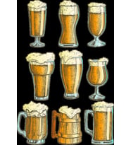 Bira Bardağı Sticker Set-1 9 Parça Telefon, Tablet, Defter, Laptop Sticker