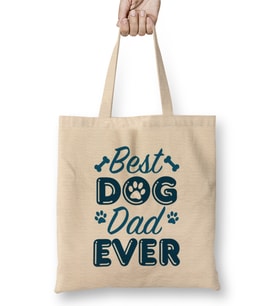 Best Dog Dad Ever 06 Bez Çanta Uzun Saplı