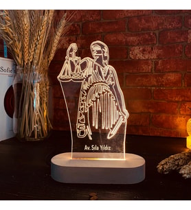 Avukat'a Hediye Kişiye Özel 3D Led Gece Lambası