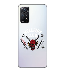Xiaomi Redmi Note 11 PRO Uyumlu Hellfire Club Tasarımlı Şeffaf Telefon Kılıfı