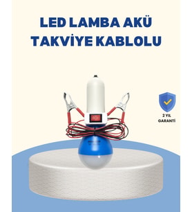 Timsah Kıskaçlı 12V LED Ampul Kamp ve Acil Durum Lambası