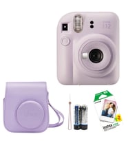 Fujifilm İnstax Mini 12 Fotoğraf Makinesi+Askı+pil +20'li film+Çanta (Lila)
