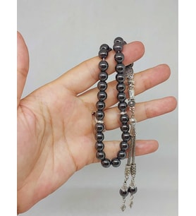 Hematit Taşı Tesbih 33Lük 8mm (3614)