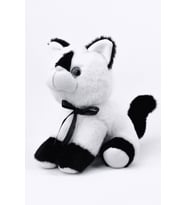 Peluş Oyuncak Oturan Kedi Çift Renkli 30 Cm – Siyah Beyaz (Siyah - Beyaz)