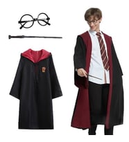 Harry Potter Gryffindor Kapşonlu Çocuk Kostüm Seti 9-10 Yaş