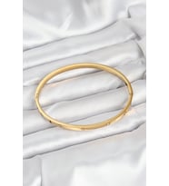 316L Çelik Gold Renk Zirkon Taşlı 65 mm İnce Kadın Kelepçe Bileklik 5886 - HPSBYI3892-9788