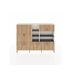 Arges Dolap 14 Raflı 9 Kapaklı 220x30x163 Aytaşı-Çam/Antrasit