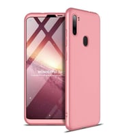 Galaxy M11 Kılıf Kamera Korumalı Ays 360 Tam Koruma Ays Kılıf (Rose)
