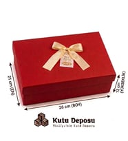 21x26x12 cm Hediye Kutusu-Kırmızı