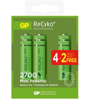 GP AA 2600 mAh Şarjlı Kalem Pil 4+2'li Paket GP270AAHCE4-2