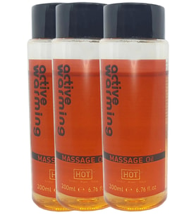 Warming Massage Oil 600 Ml Isıtıcı Özellikli Rotik Masaj Yağı X 3 Adet